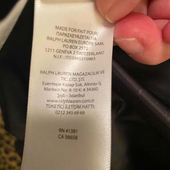 NWT Ralph Lauren short black raincoat w/hood - Picture 7 of 7